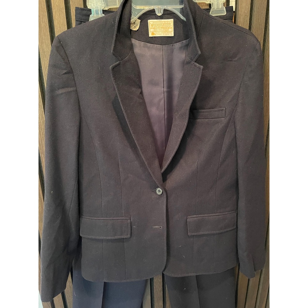 Vintage Pendleton - Womens Pants Suit - Navy - Wool - Sz. XS/S (?)